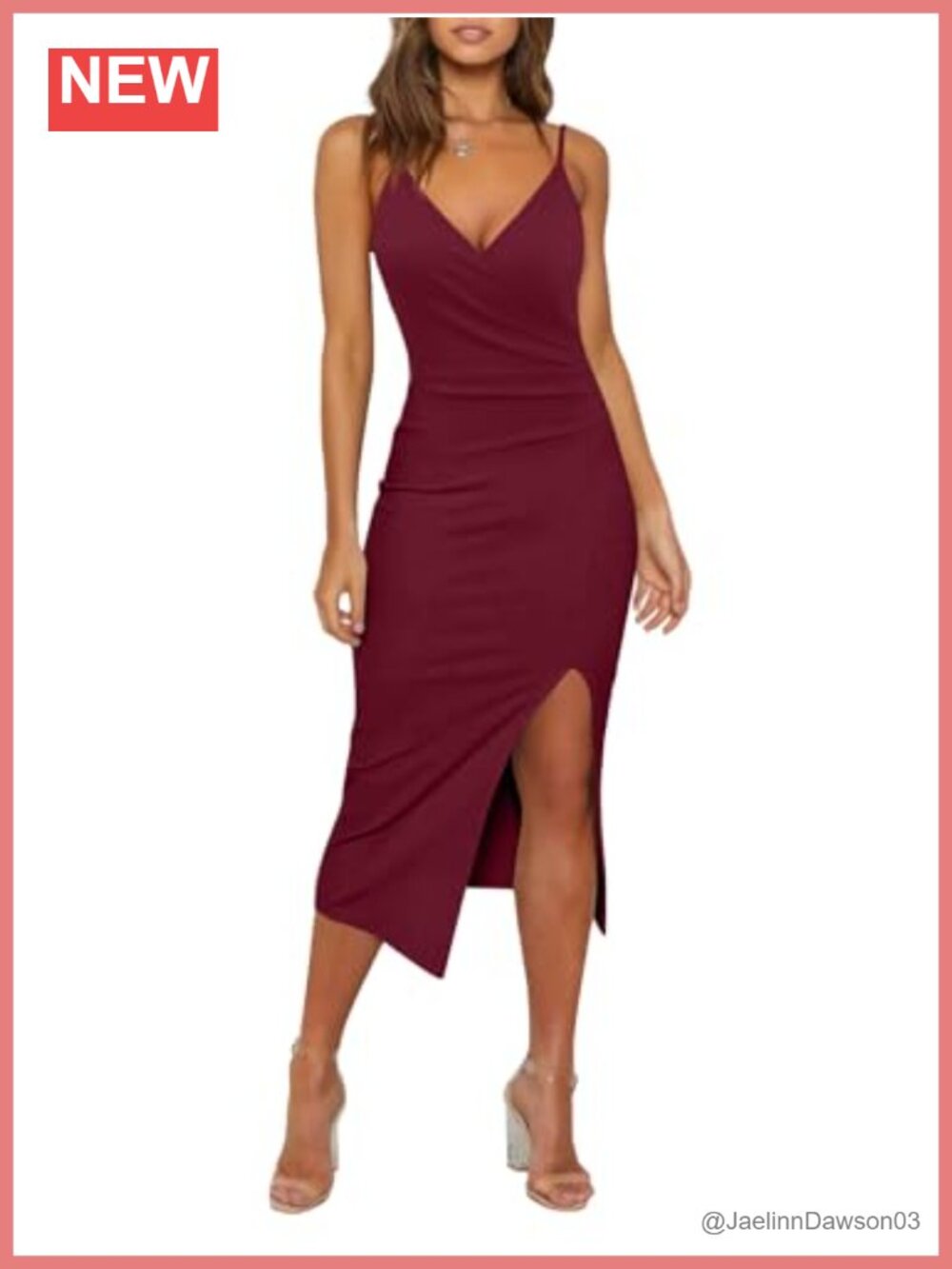 Women's V Neck Spaghetti Strap Sleeveless Ruched Bodycon Cocktail Dress